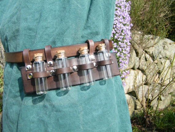 Leather Vial Holder steampunk buy now online
