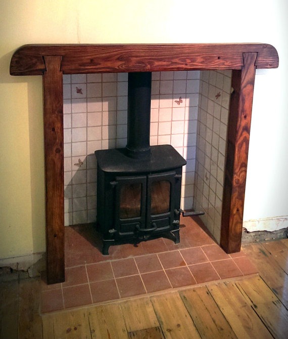 Handmade Rustic Fire Surround in Solid Reclaimed Wood; includes installation by Marc  - available within 50 miles of Ilminster only steampunk buy now online