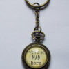 we're all mad here Alice In Wonderland quote keyring steampunk buy now online