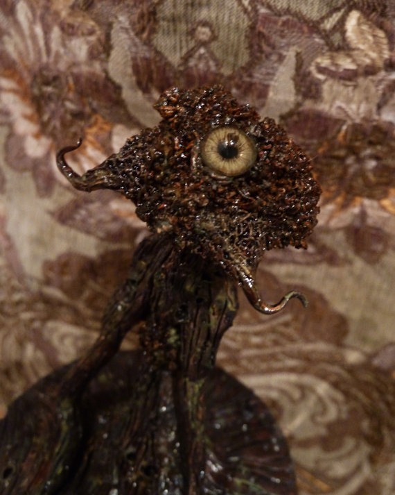 Handmade Creature Sculpture. Mossgrin the Root Creeper.  Fantasy Art with Unique and Magical Story steampunk buy now online