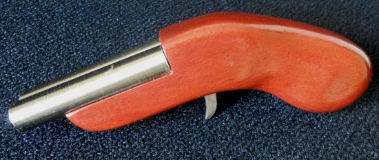 Steampunk Handgun Pistol Double Barrelled with Mahogany Grip steampunk buy now online