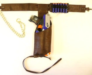 Steampunk Faux Leather Drop Leg Holster for Nerf Hammershot or Strongarm with or without Matching Belt steampunk buy now online