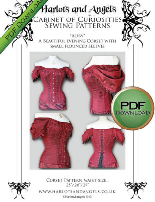 PDF Instant Download Corset pattern, steampunk, wedding, gothic, Burlesque Full size pattern Medium steampunk buy now online