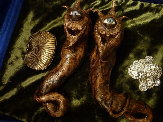 Handmade Creature Sculpture. The Ancient Hibernating Swamp Worms. Fantasy Art with a Unique and Magical Story steampunk buy now online