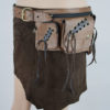 Leather utility belt bag steampunk festival belt with pockets - Faun steampunk buy now online