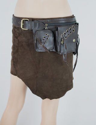 Leather pocket belt belt bag steampunk festival belt with pockets - Faun steampunk buy now online