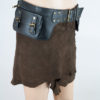 Leather steampunk pocket belt (festival and travel) - Jujak steampunk buy now online