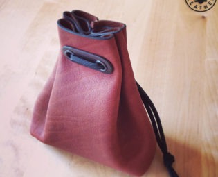 Small Leather Bushcraft Pouch (Brown Calfskin) steampunk buy now online