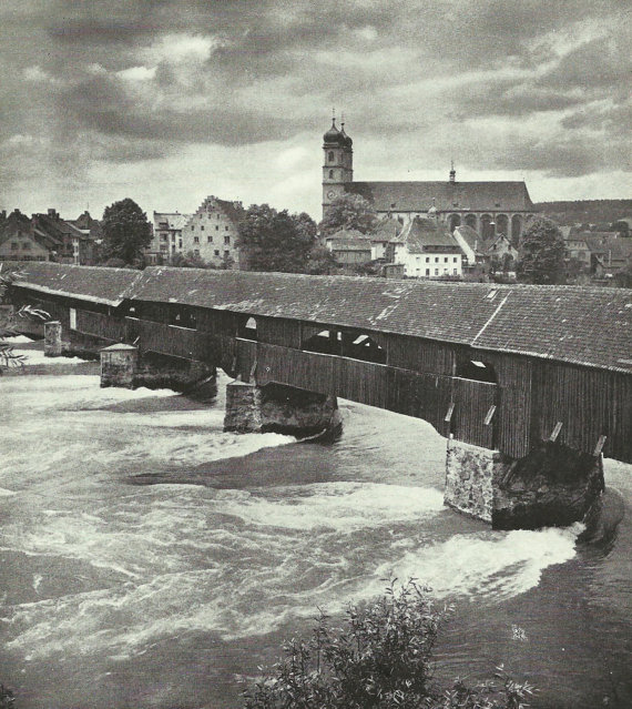 Sackingen On the Rhine printed Photo Plate 1950s Nostalgia Print Germany old time photography black and white steampunk buy now online