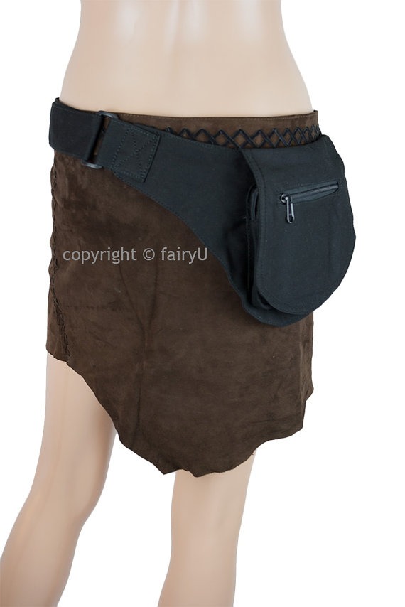 Fabric (cotton) pocket belt, waist bag one pocket - Askefrue steampunk buy now online