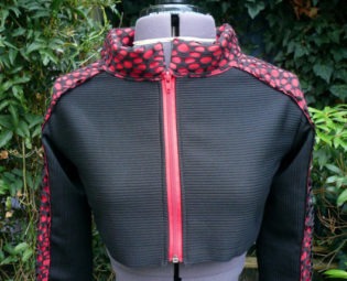 black and red cyber shrug post apocalyptic bolero - limited edition steampunk buy now online