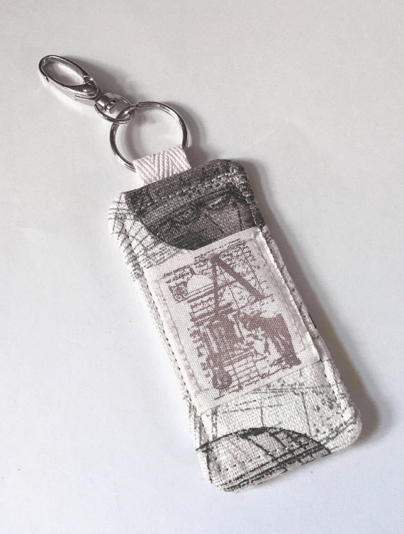 Vintage Hot Air Balloons Fabric Keyring / Key Fob steampunk buy now online