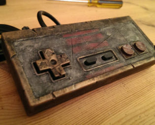 Custom Nintendo NES style USB Controller, Retro Gaming Steampunk Ed. antique metal .. fan art steampunk buy now online