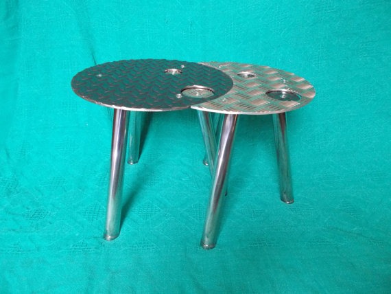Moon Tables - made from Mirror Polished Stainless Steel, Aluminium and Mild Steel, they will complement and reflect any setting. steampunk buy now online