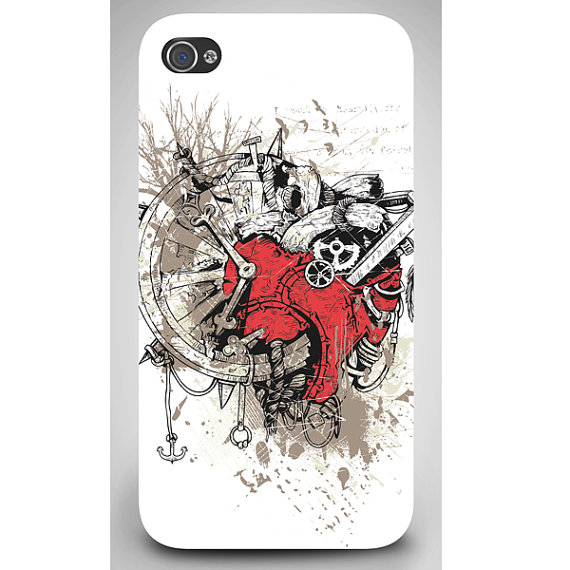 Steampunk Heart Art Print iPhone 4 / 4S Case Retro Modern steampunk buy now online