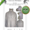 PDF Mens Victorian Shirt Sewing pattern. Instant Full Sized Print at Home. USA letter / A4 paper steampunk buy now online