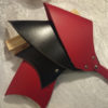 Mage Armour Leather Shoulder single piece in Red-Black for LARP or Cosplay steampunk buy now online