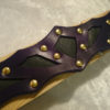 Shield Silhouette (medium-standard) - "Give Me Thorns" adjustable black-purple leather collar steampunk buy now online