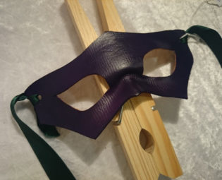 Twilight Purple Half-Mask - Handmade Leather Masquerade Cosplay steampunk buy now online