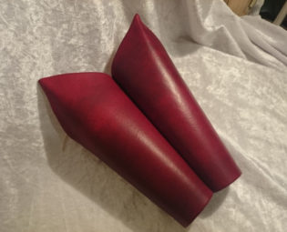 Firebrand - Dragon Style Arm Armour Guards in Red/Purple for LARP or Cosplay steampunk buy now online