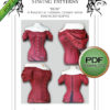 Ruby Victorian Steampunk Corset Pattern. Sewing Pattern size large 32"-34"-36" waists steampunk buy now online