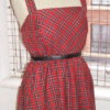 Baylis & Knight Red Black TARTAN Mini Short SUN Dress Cute Retro Vintage Pinafore Festival Tea Dress steampunk buy now online