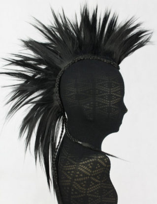 Jet Black 100% Human Hair Mohawk Hair Pieces. steampunk buy now online