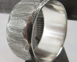 Mens silver wedding ring textured rustic sterling silver band unique steampunk design 0111 steampunk buy now online