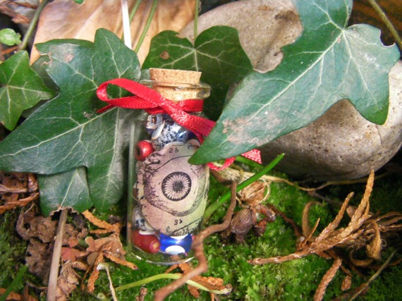 Mini Faerie Cloud Magic Bottle - All Seeing Eyes.  Lucky Charm, Friendship Gift, Crafting Trinket! steampunk buy now online