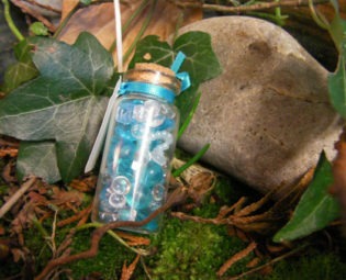 Mini Faerie Cloud Magic Bottle -  Blue Lagoon Water Magic.  Lucky Charm, Friendship Gift, Crafting Trinket! steampunk buy now online
