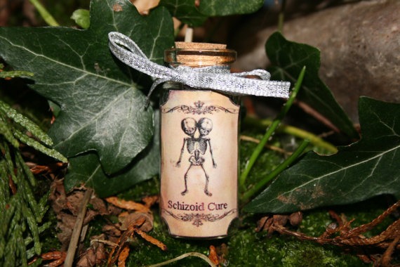 Mini Faerie Cloud Magic Bottle - Schizoid Cure  .  Lucky Charm, Friendship Gift, Crafting Trinket! steampunk buy now online