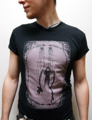 The Magician Tarot Card unique macabre Men's T-Shirt  Hand Screen Printed steampunk buy now online