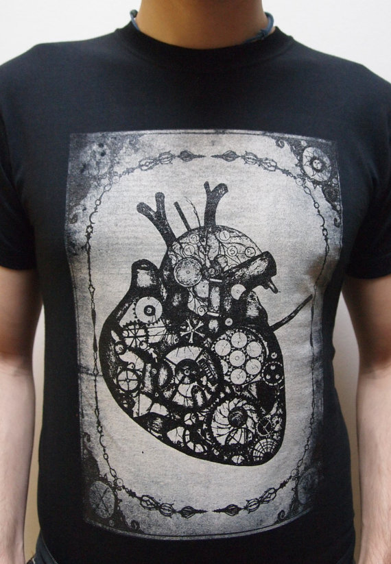 The Magician Tarot Card Macabre Men's T-Shirt  Hand Screen Printed steampunk buy now online