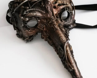 steampunk  mask, venetian mask round eyes steampunk buy now online