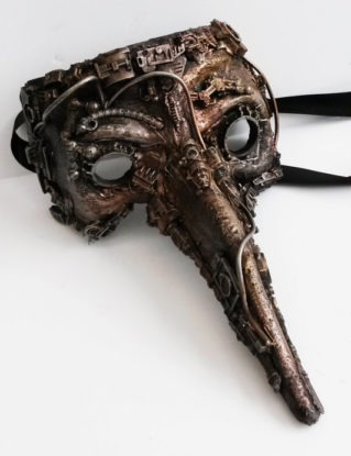 steampunk  mask, venetian mask round eyes steampunk buy now online