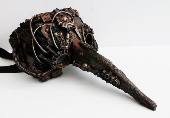 steampunk  mask, venetian mask with bionic eye steampunk buy now online