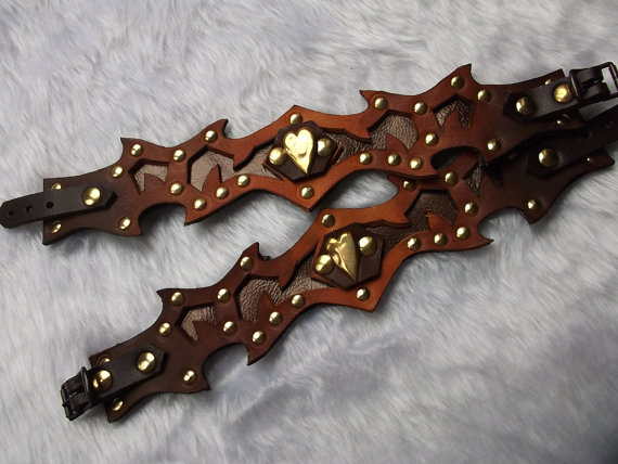 Custom Order Thorn Silhouette Wristlet - "Give Me Thorns" Larger Size steampunk buy now online