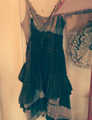 upcycled silk tattered boho dress size 12 14 16 steampunk buy now online