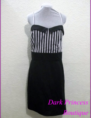 Size 18-20. 50's style black and white pencil dress *PROTOTYPE 50% OFF* steampunk buy now online