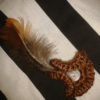 Mini Crochet Fascinator Hair Clip Copper Brown with Button Steampunk/Goth/Burlesque/Party/Wedding steampunk buy now online