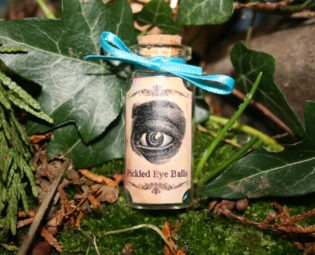 Mini Faerie Cloud Magic Bottle - Pickled Eye Balls  .  Lucky Charm, Friendship Gift, Crafting Trinket! steampunk buy now online