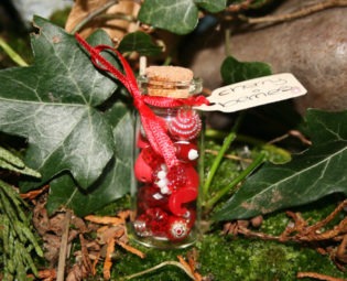 Mini Faerie Cloud Magic Bottle - Cherry Berries .  Lucky Charm, Friendship Gift, Crafting Trinket! steampunk buy now online