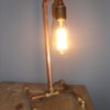 Handcrafted Copper Industrial Table Lamp With Edison Style Light Bulb, Bakelite Switch & Vintage Braided Cable steampunk buy now online