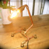 Copper Industrial Table Lamp In Its Raw Copper Form With Edison Style Light Bulb steampunk buy now online