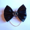 Nautical Dangling Chain Anchor Hair Bow Hairbow Steampunk Chains Hanging Black Satin Goth Gothic Emo Punk Silver steampunk buy now online