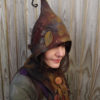 Pixie Hood- winter hat - winter scarf - Pixie hooded cowl - brown cowl - woodland cowl steampunk buy now online