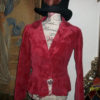 xsmall stevie nicks scarlet red velvet vintage jacket free shipping  bust 32" steampunk buy now online