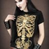 Restyle Mechanical Steampunk Skeleton Rib Cage Ladies T Shirt Top Gothic Emo (SMALL) steampunk buy now online