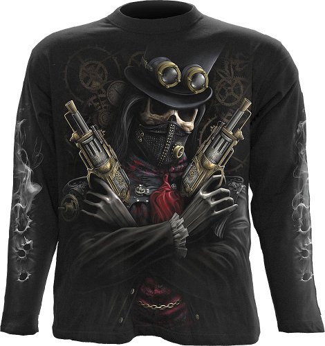Spiral - Men - STEAM PUNK BANDIT - Longsleeve T-Shirt Black - Large steampunk buy now online