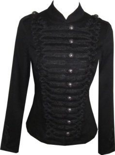 Victorian Black Gothic Military SteamPunk Indie Jacket Coat S 10 steampunk buy now online